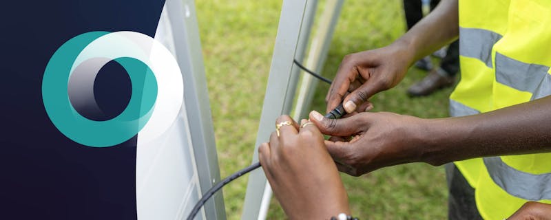 Male and female hands working together