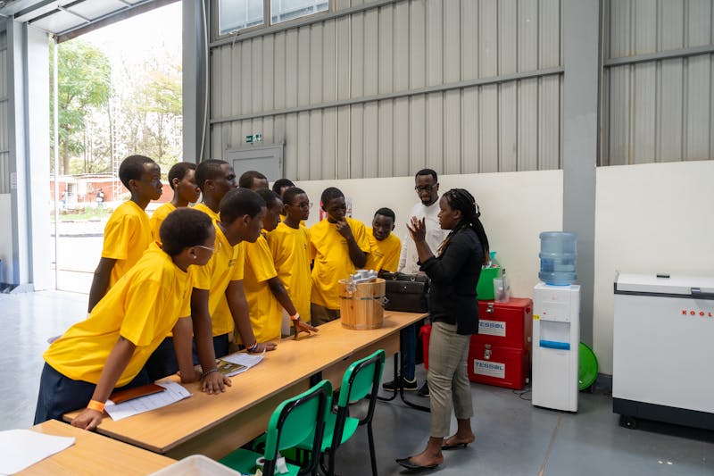 Students learning at the Festival of Cooling