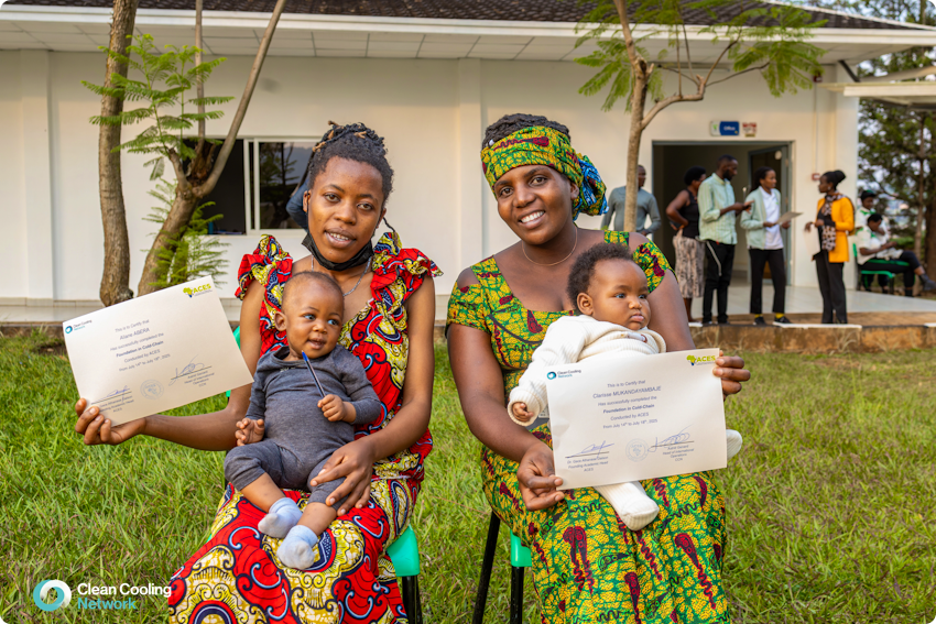 Two proud mums completed the Foundation in Cold-Chain